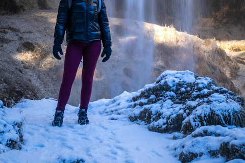 From Ljubljana/Bled: Peričnik Waterfall Winter Hike From Bled — Pickup at your accommodation