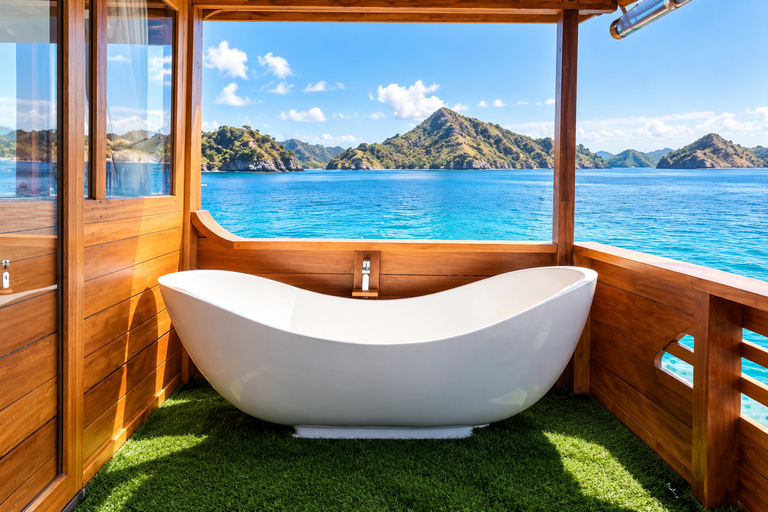 Labuan Bajo: 3-Day Komodo Sailing Luxury Boat with All Fees Deluxe Boat - Private Standar Room (2pax/room)