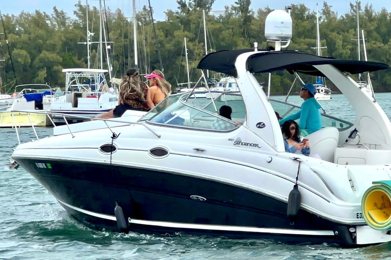 Miami: Day or Night Private Boat Rental 6hr “Miami Blast” (Sight-See, Selfies, Swim, Sunset & Party