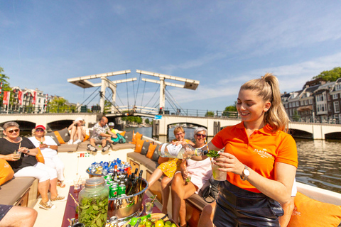 Amsterdam: Open Boat Cruise with Unlimited Drinks Option Rijksmuseum Meeting Point without Drinks