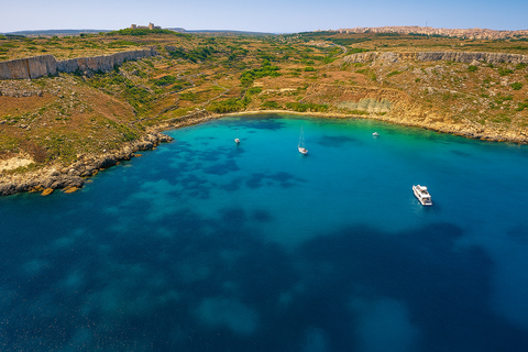 From Sliema: Around Malta Cruise with 3 Swim Stops and Lunch
