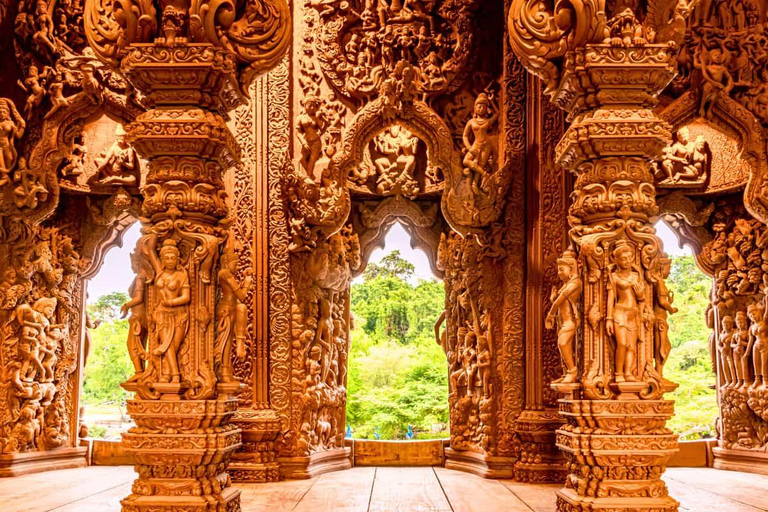 Bangkok: Pattaya Truth Sanctuary rondleiding &amp; Coral Island