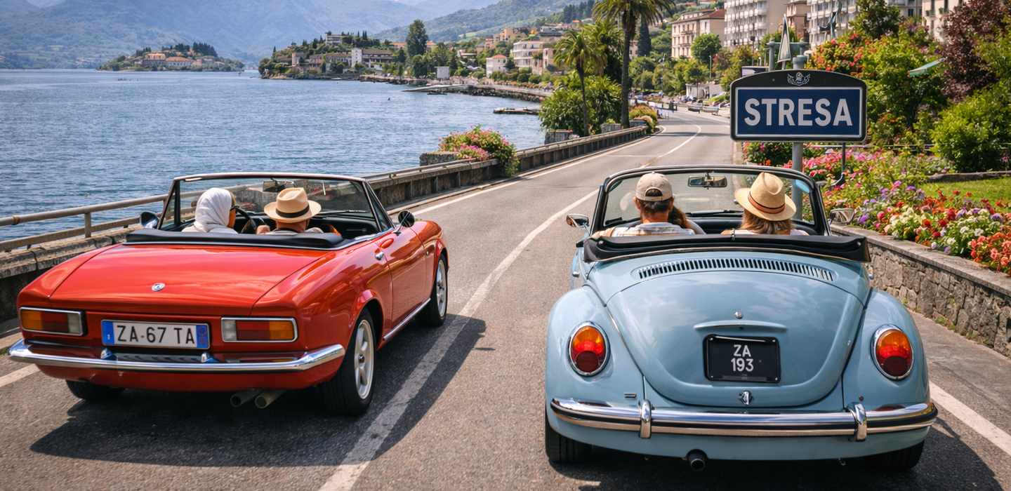 Ab Mailand: Private Tagestour am Lago Maggiore im Oldtimer