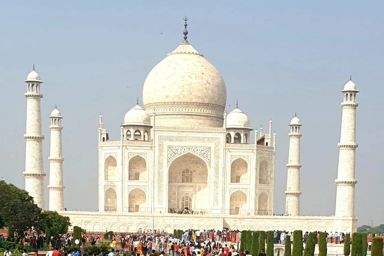 Från Delhi: Taj Mahal soluppgång, Agra Fort och Baby Taj med bilBil, förare, guide Endast service