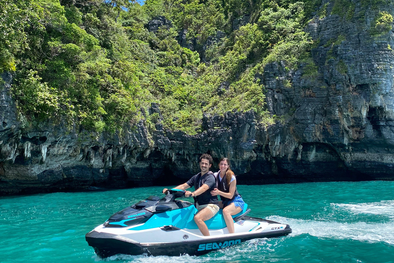 Langkawi Jet Ski Tour Dayang Bunting Gratis Drone VideoJetski med dubbelåkare som tillval