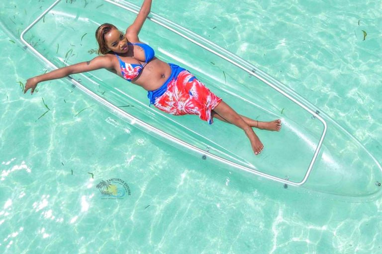 Zanzibar: Transparent Kayak Adventure with Drone Footage Transparent Kayak Adventure with Drone (Pickup included)
