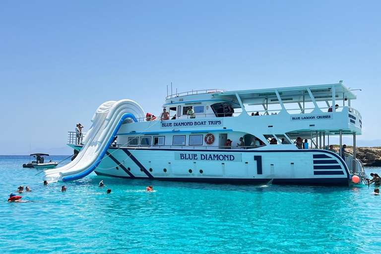 From Paphos: Akamas Blue Lagoon Cruise & Water Slide-Polish