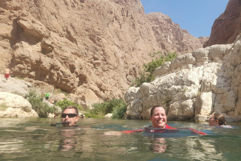 Shared Wadi Shab Trek, Swim, Cave, Beach & Sinkhole Tour