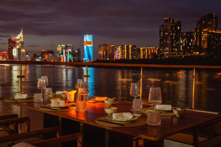 Watch The Sunset or Enjoy Dinner On Luxury Cruise in Saigon Dinner On Cruise Without Pick-Up On Cruise & Shared Table