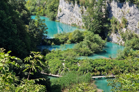 From Zadar: Plitvice Lakes Guided Tour with Boat & Train