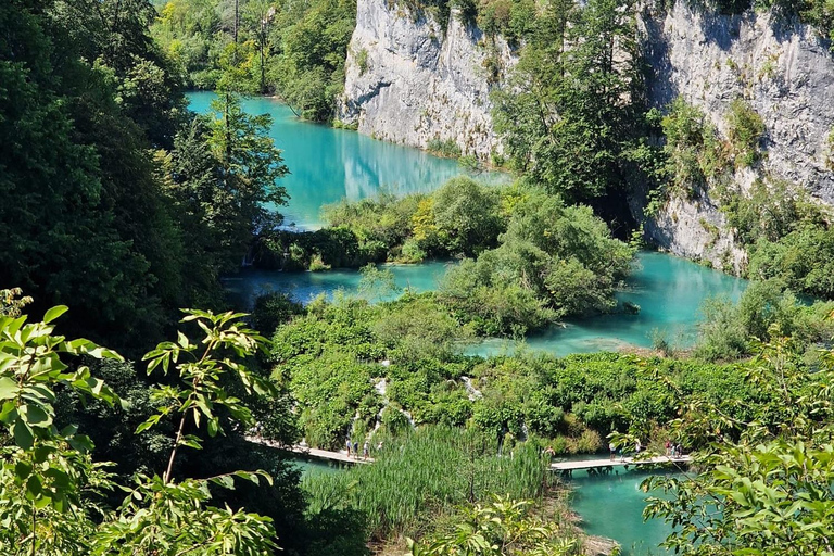 From Zadar: Plitvice Lakes Guided Tour with Boat & Train