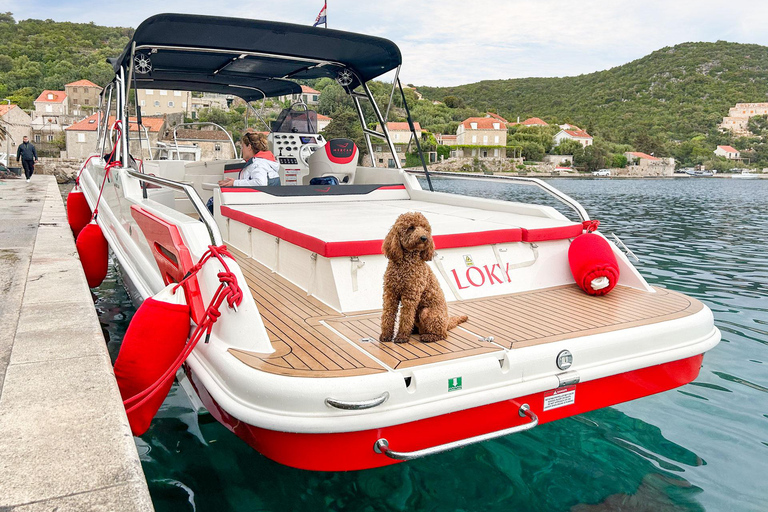 De Dubrovnik / Cavtat: Caverna Azul, passeio de lancha na praia de SunjDe Cavtat