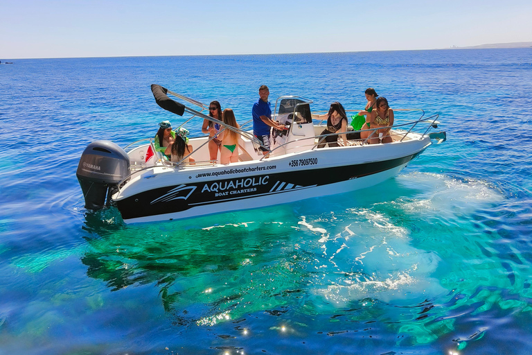 FULL DAY - 7hours Comino, Blue Lagoon, charter, boat, cruise