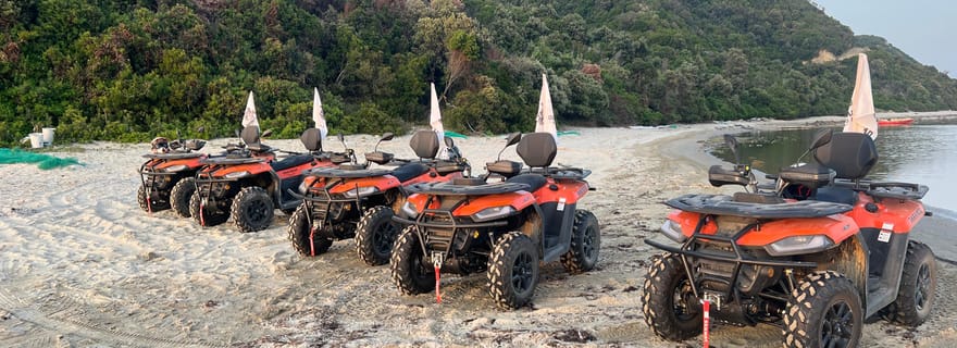 Tirana, Durrës-Cap Rodon : tour en quad avec casque