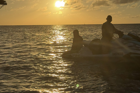 Saint Martin: Sunset Jet Skiing in Happy Bay Saint Martin: Sunset on a Jet Ski in Happy Bay