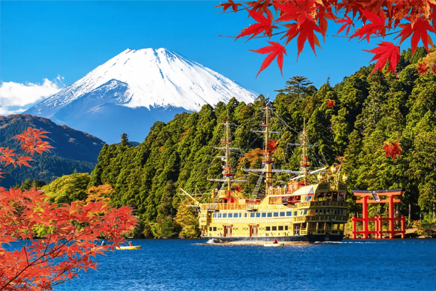 HakonexFuji: Owakudani, Ashi-See, KOSTENLOSES Piratenschiff + Seilbahn.. Foto: GetYourGuide HakonexFuji: Owakudani, Ashi-See, KOSTENLOSES Piratenschiff + Seilbahn.. Foto: GetYourGuide
