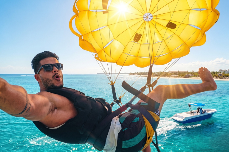 Punta Cana Parasailing Adventure: Panoramic Flight over the Caribbean Punta Cana Parasailing Adventure: Panoramic Flight over the Caribbean