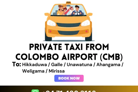 Privet Taxi From Colombo Airport To Unawatuna/Weligama/Galle