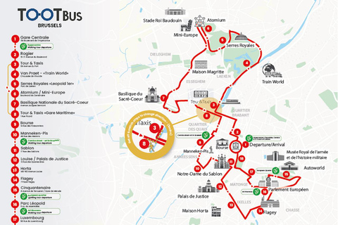 Bruksela: wycieczka autobusowa hop-on hop-offKarnet 1-dniowy