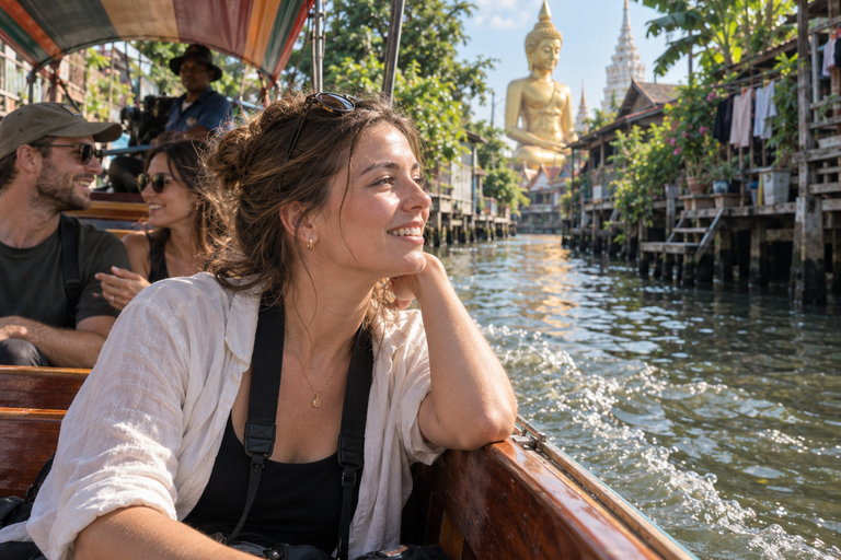 Bangkok: Canal Long-Tail Boat Tour Wat Paknam & Local Life Private Canal Long-Tail Boat Tour Wat Paknam. English Guide