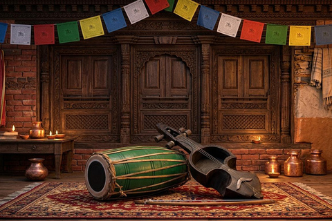 Nepal : Traditional Madal/Sarangi Class with Instrument Gift Traditional Sarangi Class with Sarangi Gift