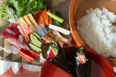 Japanese Home CookingClass Near TokyoTower + SupermarketWalk TemakiSushi