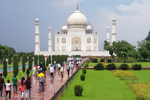 From Delhi: Taj Mahal Sunrise Tour with Elephant SOS Centres Tour with Car, Driver, Ticket, Guide & 5star Meals