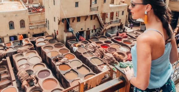 Free ticket entry to Fes leather tannery