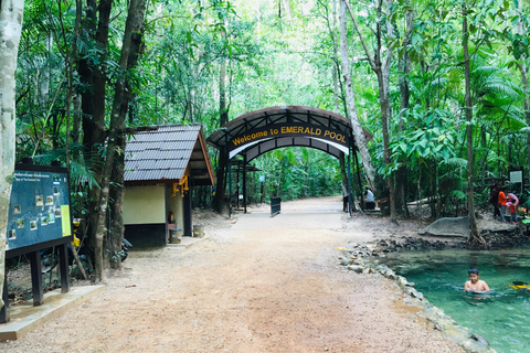 Krabi: viagem de meio dia à piscina esmeralda e cachoeira de fontes termais