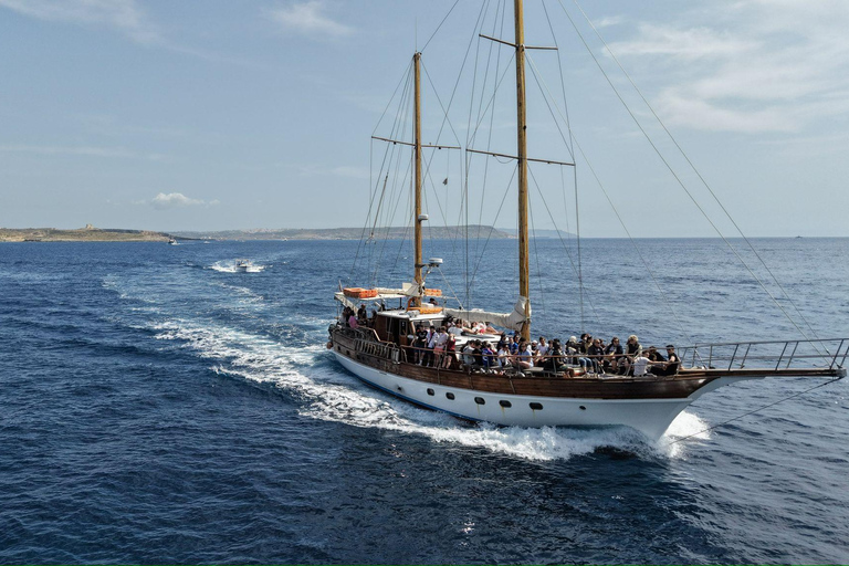 From Malta: Comino and Gozo Boat Tour with Blue Lagoon Stop