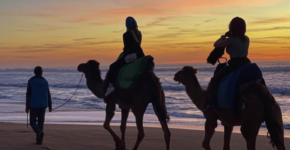 Tangier: Sunset Camel Ride with Cap Spartel & Hercules Caves