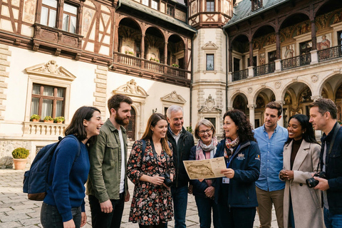 3 Castles Small Group Tour: Peles, Bran & „Wednesday” Castle Audio Guide 24 Languages