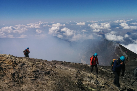 Trek to the summit of Mount Etna (3,350 m) with drone video etna summit craters hike