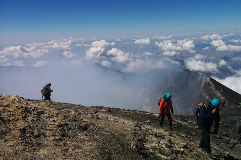 Trek to the summit of Mount Etna (3,350 m) with drone video etna summit craters hike