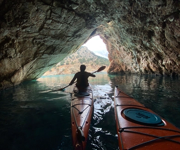 Naxos: Rhina Cave and Coastline Sea Kayaking Tour
