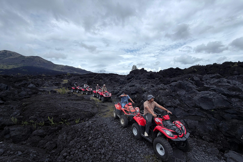 Bali: Mt Batur Black Lava ATV Quad Bike Adventure Tandem Quad Ride with Round Transfer