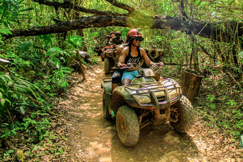 Cancun & Riviera Maya: ATV, Zipline, & Cenote Combo Tour Single ATV with Gold Pass