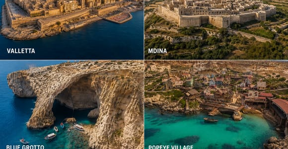 Malta: Guided Tour of Valletta, Mdina, and Blue Grotto