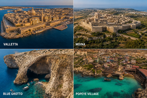 Malta: Guided Tour of Valletta, Mdina, and Blue Grotto