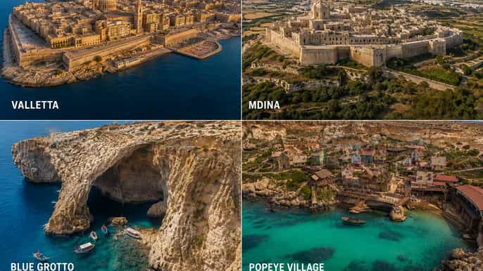 Malta: tour guidato de La Valletta, Medina e della Grotta Azzurra