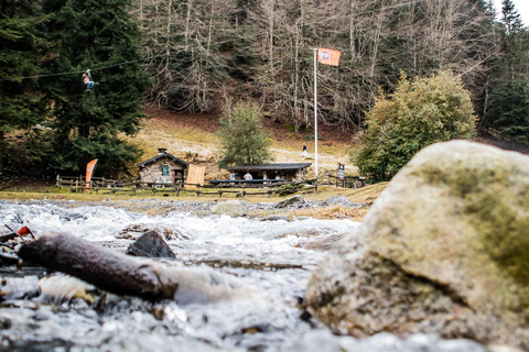 Pyrenees: Zipline course suspended over the Adour Via ferrata climbing and canyoning around the Grand Tourmalet Pic du Midi