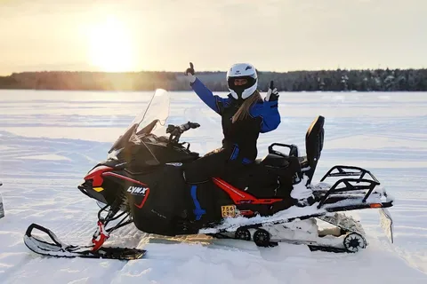 Rovaniemi: Safári guiado de snowmobile na natureza selvagem e churrasco