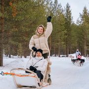 Saariselkä: 10KM Husky Safari with kennel visit