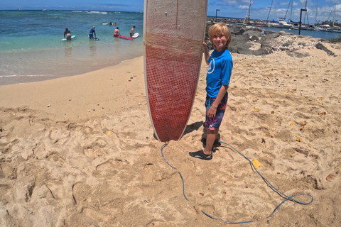 Waikiki:Aula de surf de 1ª classe 90min Não é necessária experiência