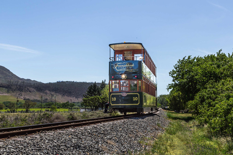 Vanuit Kaapstad: Franschhoek Wijn Tram Hop-on Hop-off08.00 - 08.30 uur Vertrek - Navy Line (trambus)