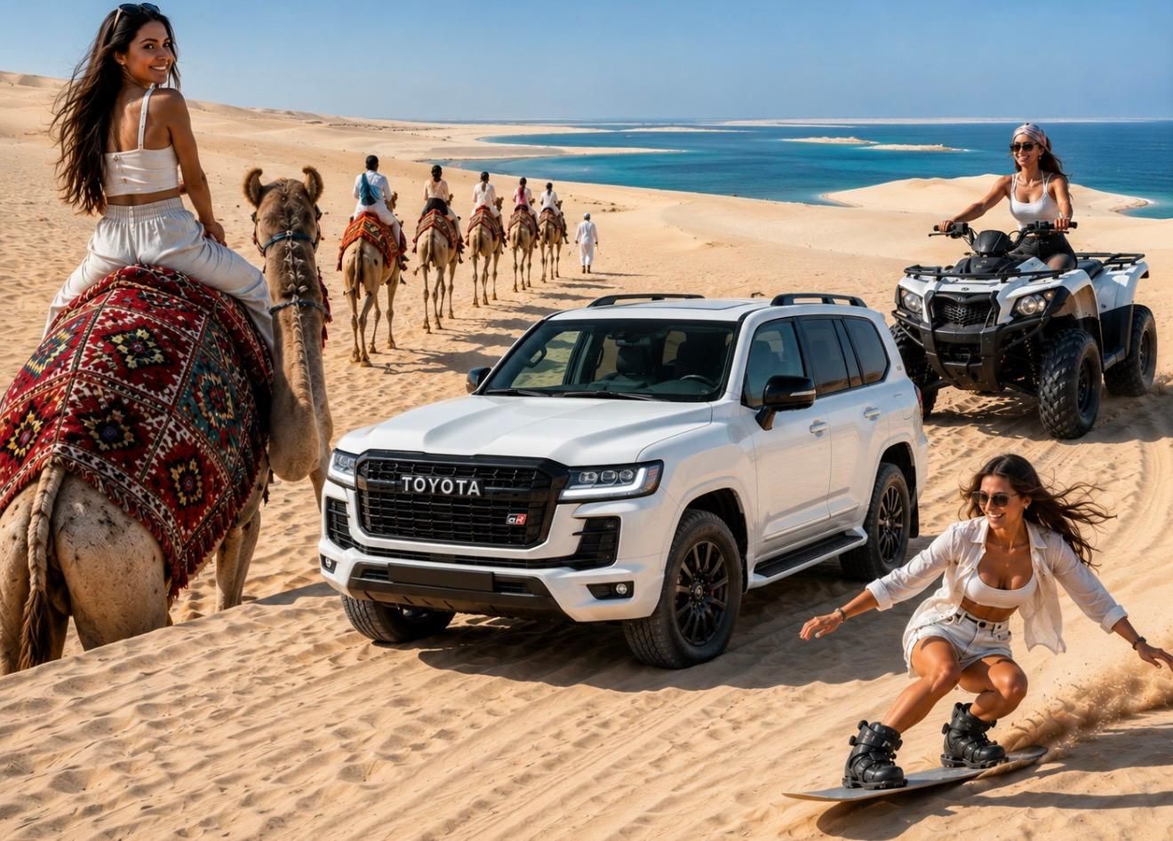 Doha: Wüstensafari, Quad, Kamelritt & Binnenmeer-Tour