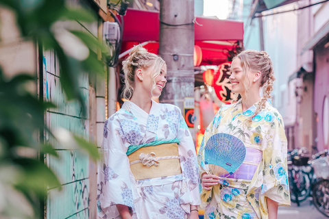 Osaka: Kimono uthyrningsplan för vuxnaKimono hyra 90 minuter plan (för vuxna)