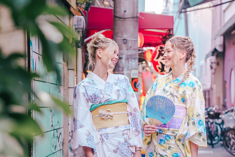 Osaka: Kimono uthyrningsplan för vuxnaKimono hyra 90 minuter plan (för vuxna)