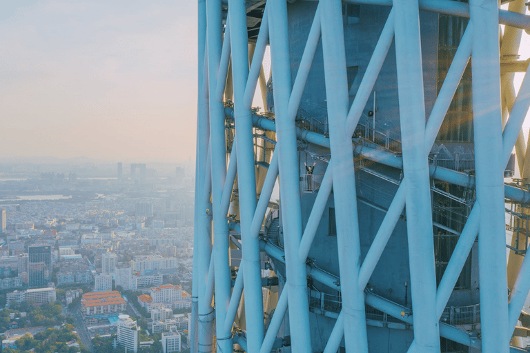 Guangzhou: Canton Tower Spännande Skywalk äventyrBlå linjen (198m)