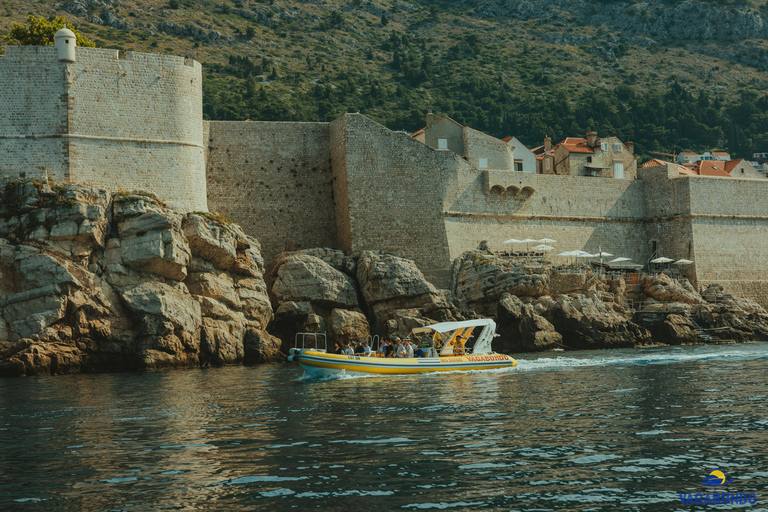 Dubrovnik: Tour pomeridiano in motoscafo della Grotta Azzurra con bevande